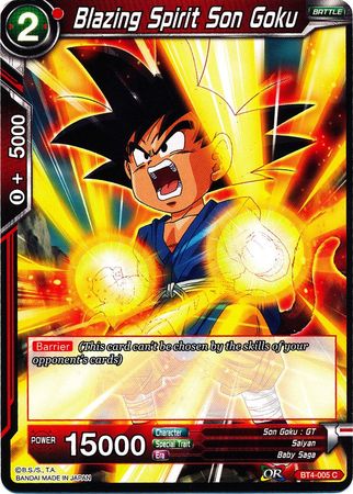 Blazing Spirit Son Goku (BT4-005) [Colossal Warfare]