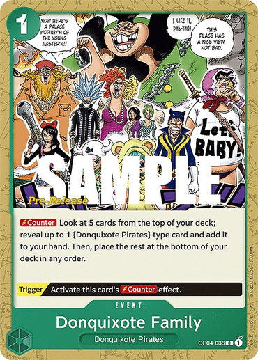 Donquixote Family [Kingdoms of Intrigue Pre-Release Cards]