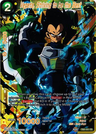 Vegeta, Striving to be the Best (TB3-051) [Clash of Fates]