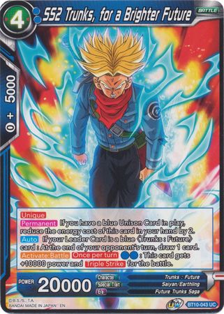 SS2 Trunks, for a Brighter Future (BT10-043) [Rise of the Unison Warrior]