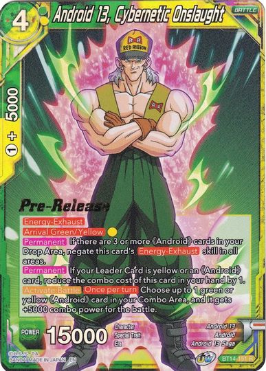 Android 13, Cybernetic Onslaught (BT14-151) [Cross Spirits Prerelease Promos]