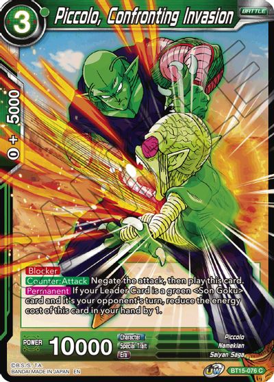 Piccolo, Confronting Invasion (BT15-076) [Saiyan Showdown]