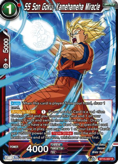 SS Son Goku, Kamehameha Miracle (BT15-007) [Saiyan Showdown]
